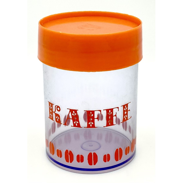 Erik Kold D�se - Kaffe - B�nner - Orange - 15 cm.