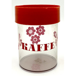 Erik Kold Dse - Kaffe - Blomster - Rd - 15 cm.