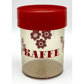 Erik Kold D�se - Kaffe - Blomster - R�d - 15 cm.