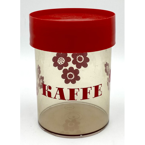 Erik Kold D�se - Kaffe - Blomster - R�d - 15 cm.