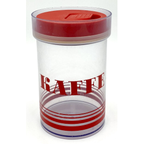 Erik Kold Dse - Kaffe - Striber - Rd - 17 cm.