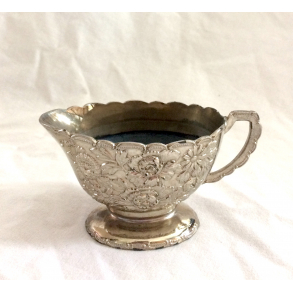 Fldekande - Forslvet Tin - Blomster - 11 cm.