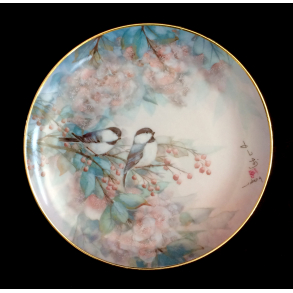 Platte - Fugle - Kirsebrblomstens Sang - 21 cm. - Franklin Porceln