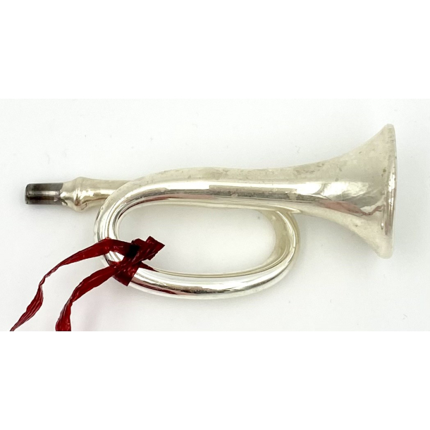 Gammelt Julepynt - Trompet - Slv - 9 cm.
