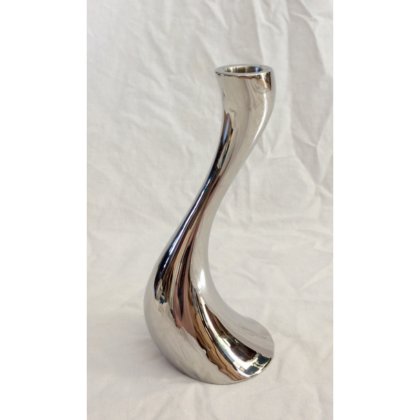 Georg Jensen Cobra Lysestage - Rustfrit Stl - Blank - 20 cm.