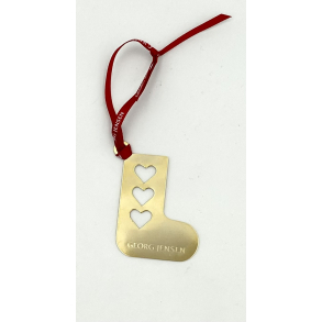 Georg Jensen Gavemrke - Julesok - Forgyldt Messing - 5 cm.