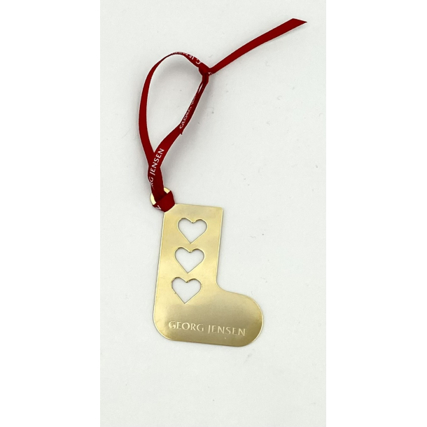 Georg Jensen Gavemrke - Julesok - Forgyldt Messing - 5 cm.