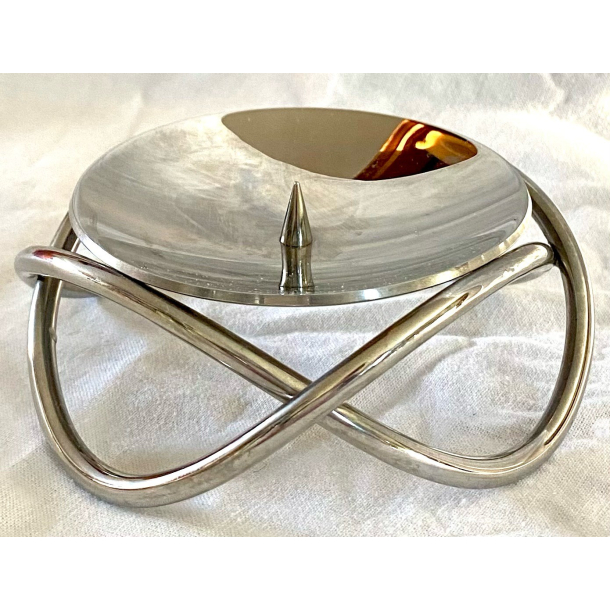 Georg Jensen Glow Lysestage - Kalenderlysestage - Rustfrit Stl - Blank - 10,5 cm.