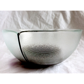 Mundblst Glasskl - Lilla Bund - 21 cm.