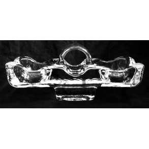 Lysestage - Hank - Klart Glas - 21 cm.