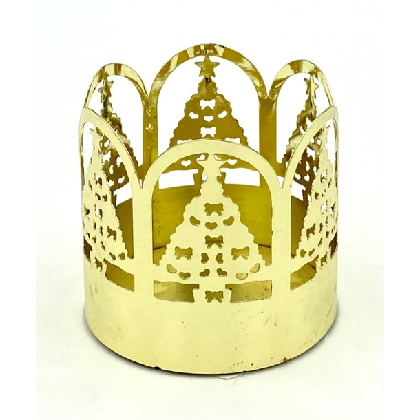 Golden Christmas Fyrfadsstage - Juletrer - 4,5 cm. - Royal Copenhagen