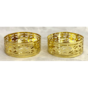 Golden Christmas Fyrfadsstager - 5 cm. - St Af 2 - Royal Copenhagen