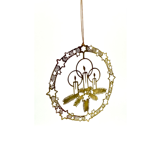 Golden Christmas Juleuro - Adventskrans - 15 cm. - Royal Copenhagen