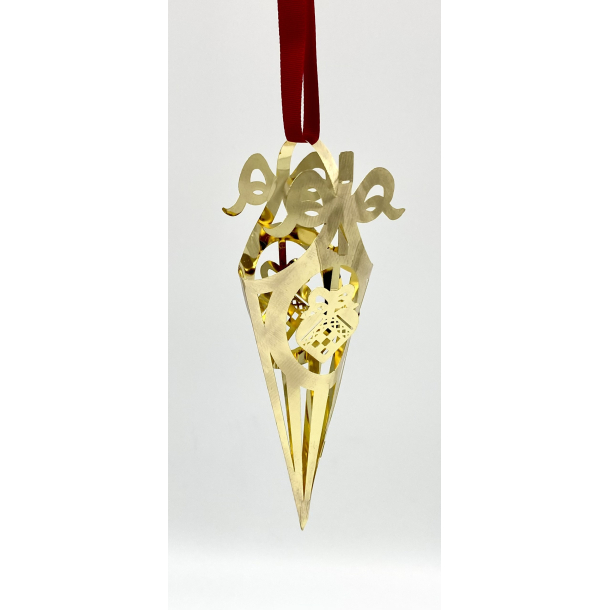 Golden Christmas Juleuro - Kr�mmerhus - Julehjerte - 18 cm. - Royal Copenhagen