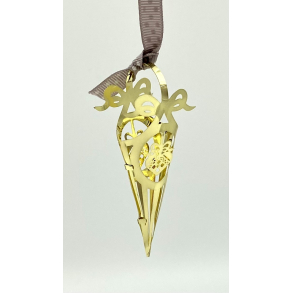 Golden Christmas Ornament - Kr�mmerhus - Julehjerte - Royal Copenhagen