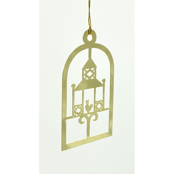 Golden Christmas Ornament - Fuglehus - Royal Copenhagen