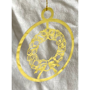 Golden Christmas Ornament - Julekrans - Royal Copenhagen