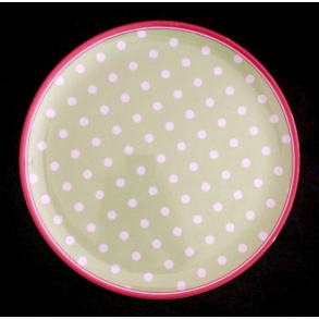 Greengate Tallerken - Spot Green - Melamin - 25,5 cm.