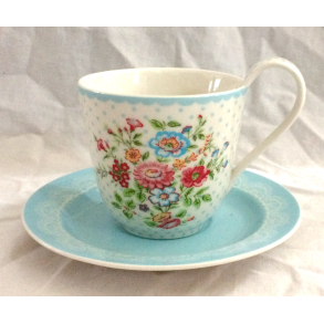 Greengate Kaffekop - Wendy White - 8,5 cm.
