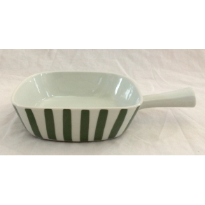 Grn Stribe Stel - Ovnfad M. Hank - 24,5 cm. - Lyngby Porceln/Danild