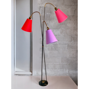 Retro Lampe - Trafiklys Gulvlampe - 3-Armet - 1950'erne - 158 cm.