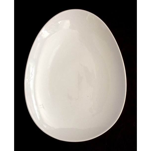 Hvid Flintporceln Stel - LA Fad - 32 cm. - Stig Lindberg - Gustavsberg