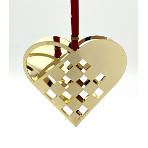 H.C. Andersen Julepynt - Julehjerte - 8 cm. - Nordahl Andersen