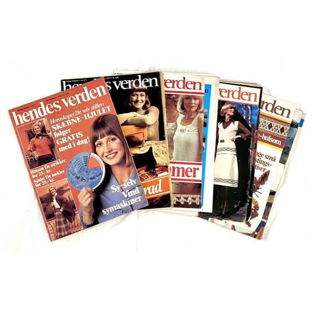 Retro Ugeblade - Hendes Verden - r 1975 - Nr. 1, 8 &amp; 15-17 - St Af 5