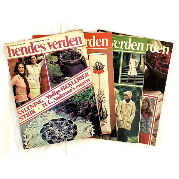 Retro Ugeblade - Hendes Verden - r 1975 - Nr. 35-37 &amp; 52 - St Af 4