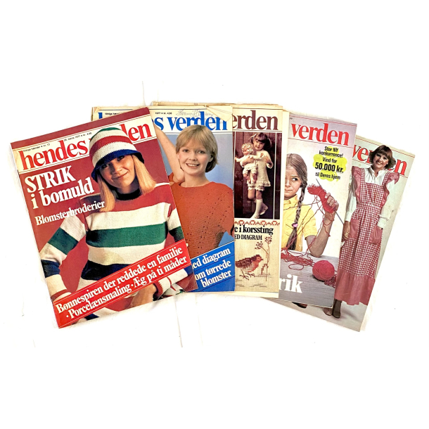 Retro Ugeblade - Hendes Verden - r 1977 - Nr. 13, 16-17 &amp; 19-20 - St Af 5