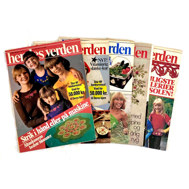 Retro Ugeblade - Hendes Verden - r 1977 - Nr. 21-23 &amp; 25-26 - St Af 5