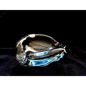 Holmegaard Skl - Aquablt Glas - Per Ltken - 12 cm.