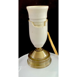 Holmegaard Bordlampe - Hvidt Glas - 35,5 cm.