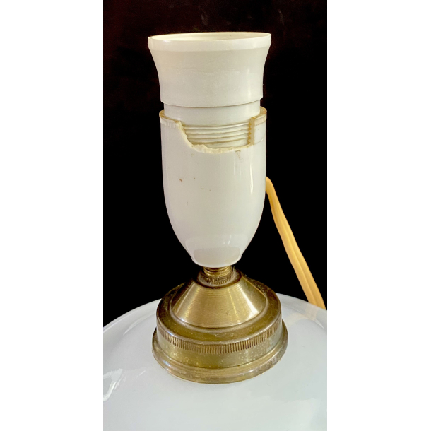 Holmegaard Bordlampe - Hvidt Glas - 35,5 cm.