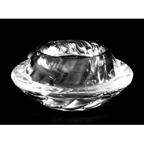 Holmegaard Capriole Lysestage - Fyrfadsstage - Klart Glas -  12 cm.