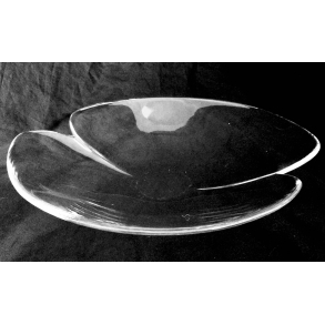 Holmegaard Duo Fad - Klart Glas - 37 cm.