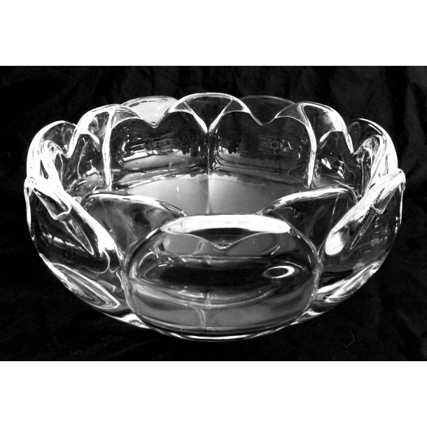 Holmegaard Lotus Sk�l - Klart Glas - 22 cm. 