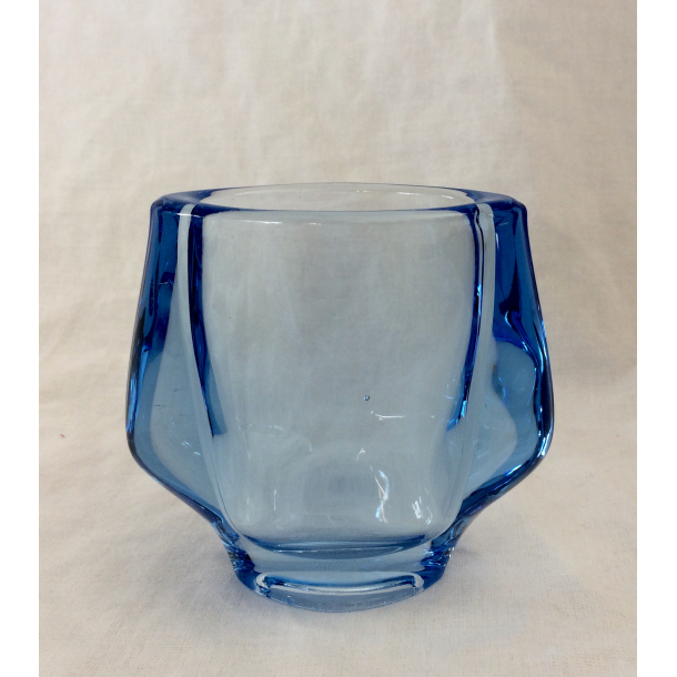 Vase - Aquablt Glas - 8,5 cm.