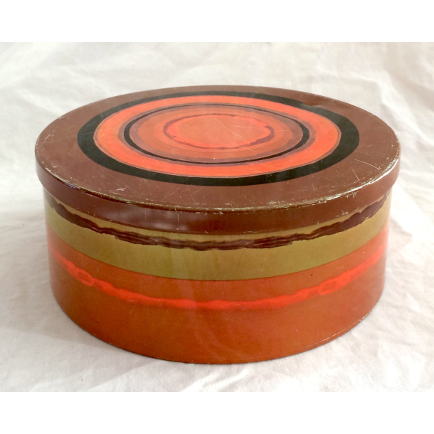 Retro IRA Dse - Orange &amp; Brun - Striber - 19,5 cm.