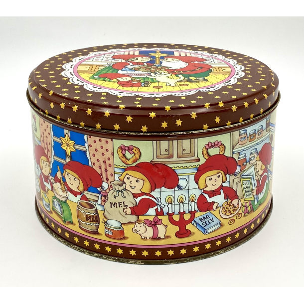 Retro Juledse - Kagedse - Nissebageri - Rina Dahlerup - 22 cm.