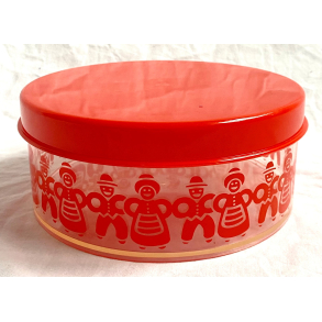 Retro Juledse - Kagedse - Kagemnd & Kagekoner - Rd - 19 cm.