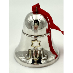 Gammel Juleklokke - Slvplet - 9 cm.