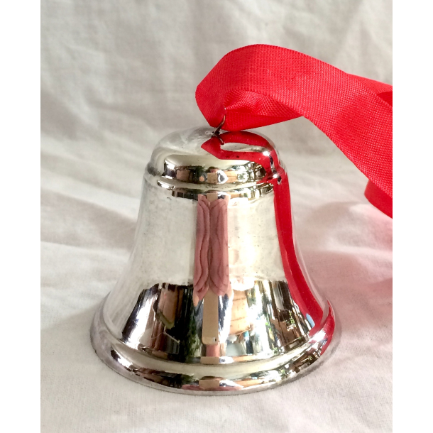 Gammel Juleklokke - Slvplet - 6 cm.