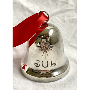 Gammel Juleklokke - Slvplet - 8 cm.