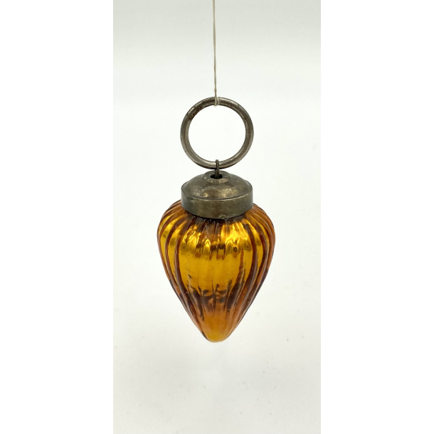 Gammeldags Julepynt - Julekugle - Drbe - Kobber - 6 cm.