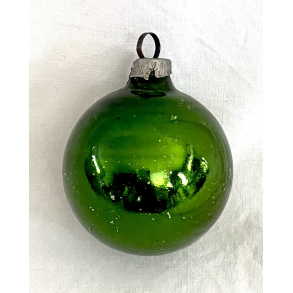 Gammelt Julepynt - Julekugle - Grn - 5 cm.