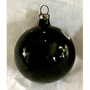 Gammelt Julepynt - Julekugle - Mrkegrn - 5 cm.