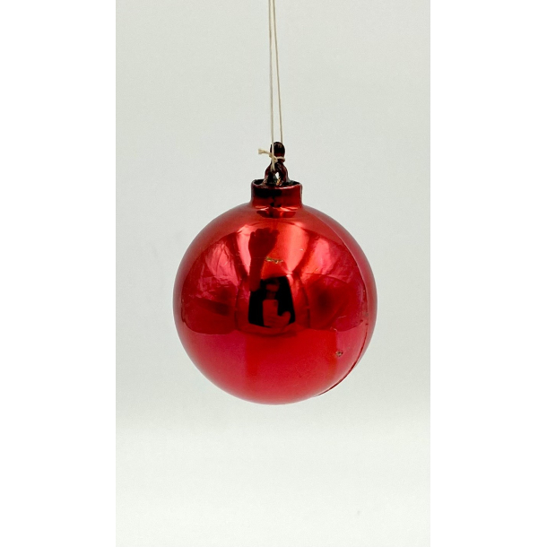 Gammeldags Julepynt - Julekugle - R�d - 5 cm.