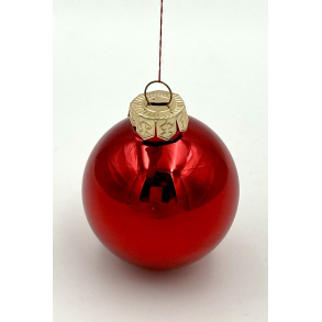 Gammelt Julepynt - Julekugle - Rd - 5,5 cm.