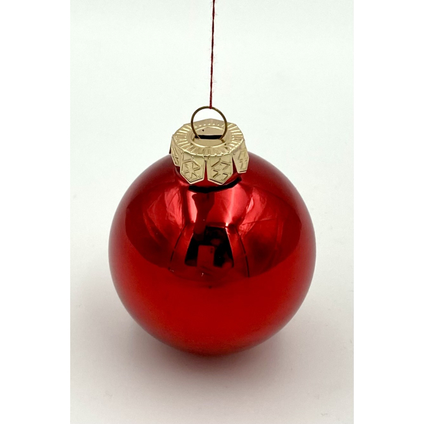 Gammelt Julepynt - Julekugle - R�d - 5,5 cm.
